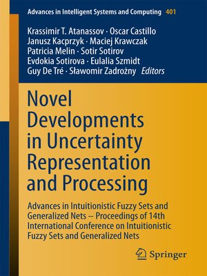 cover image of Novel Developments in Uncertainty Representation and Processing